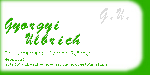 gyorgyi ulbrich business card